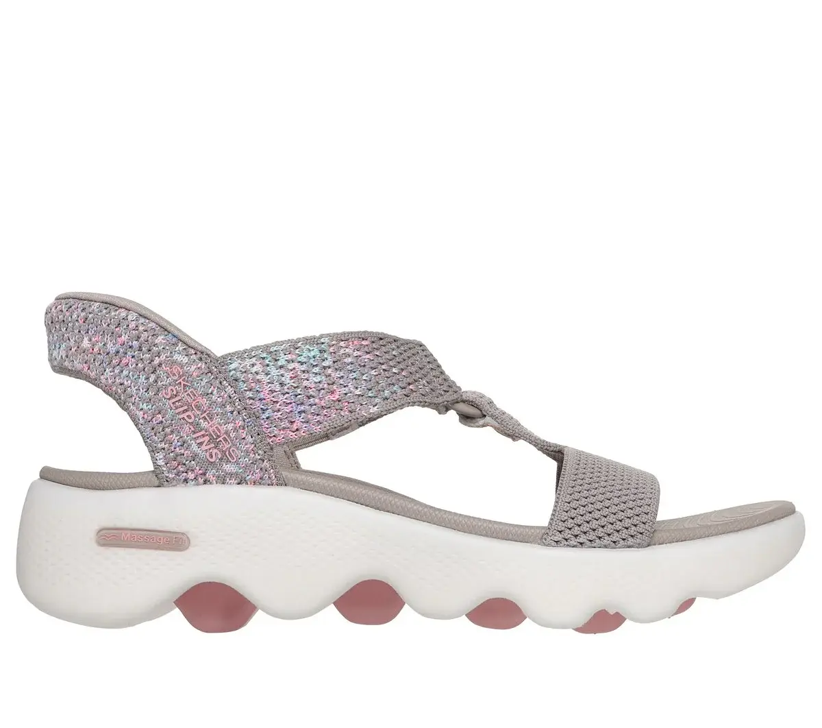 Skechers Slip-Ins: GO WALK Massage Fit Sandale – Confetti Sky Skechers Slip-Ins: GO WALK Massage Fit Sandale – Confetti Sky