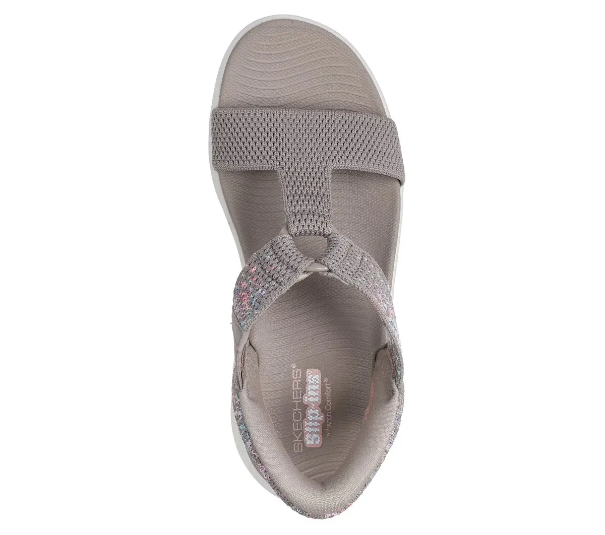 Skechers Slip-Ins: GO WALK Massage Fit Sandale – Confetti Sky Skechers Slip-Ins: GO WALK Massage Fit Sandale – Confetti Sky